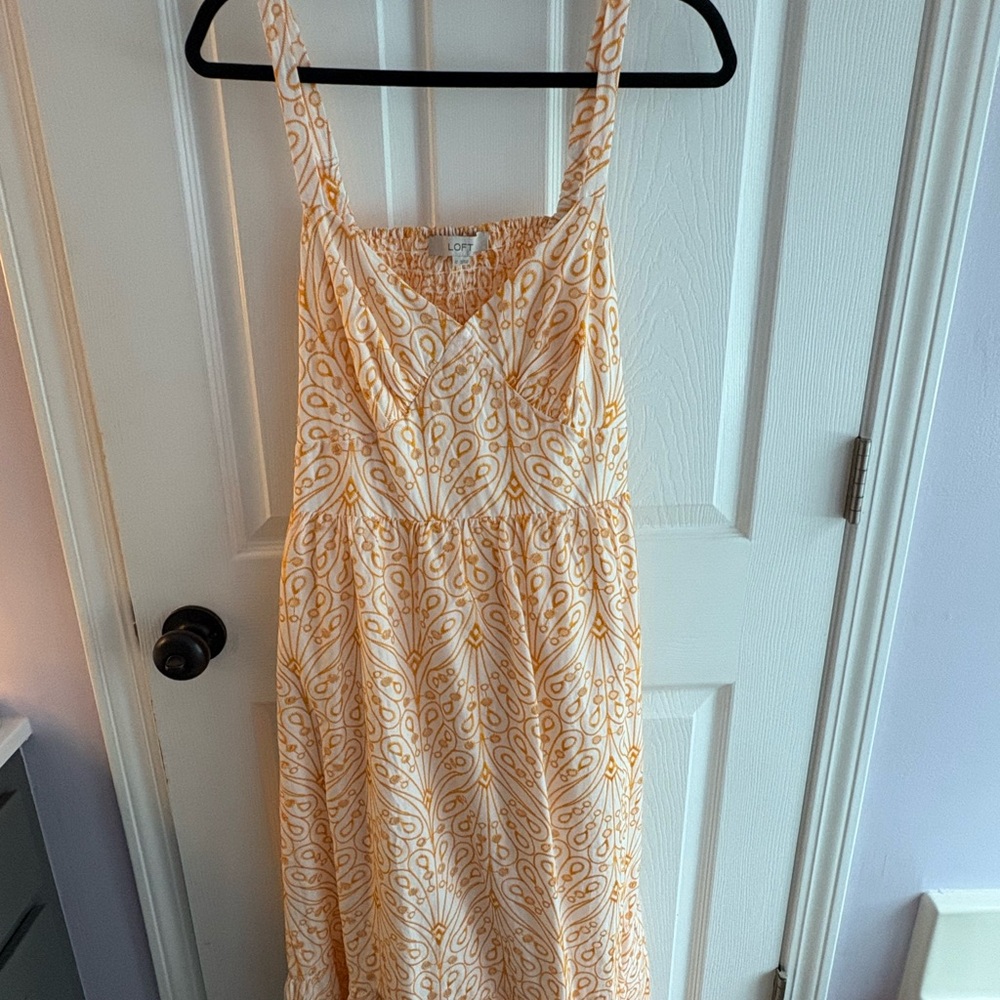 Elegant Yellow Patterned Dress